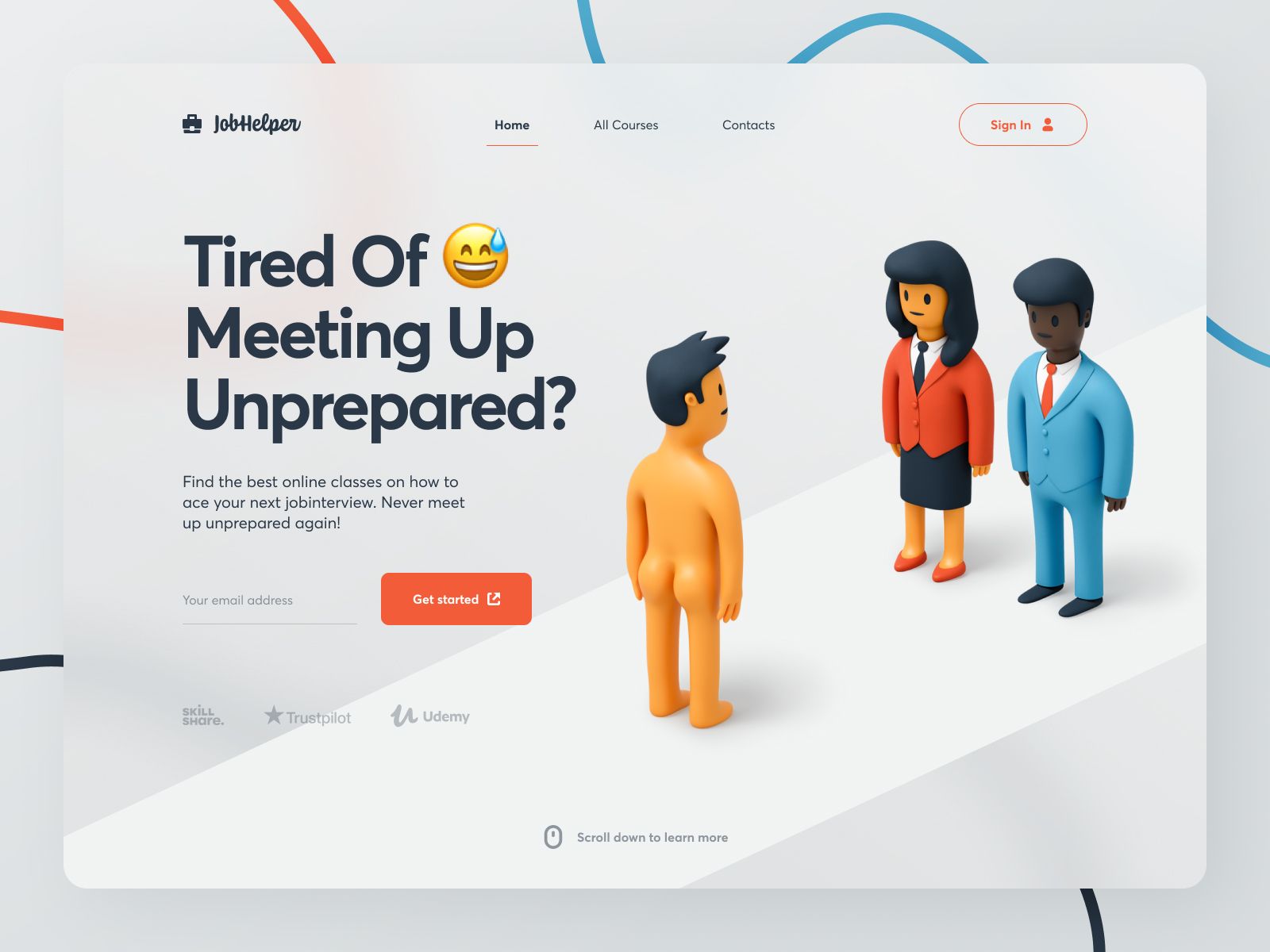 Web design inspiration: Icons8 3D flame illustrations in project by Oliver Odgaard
