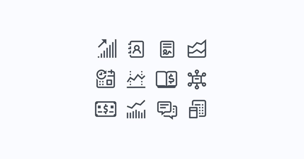DIY UX audit: how to conduct one on your website to improve user experience: Minimalistic business icon pack in Simple Small style