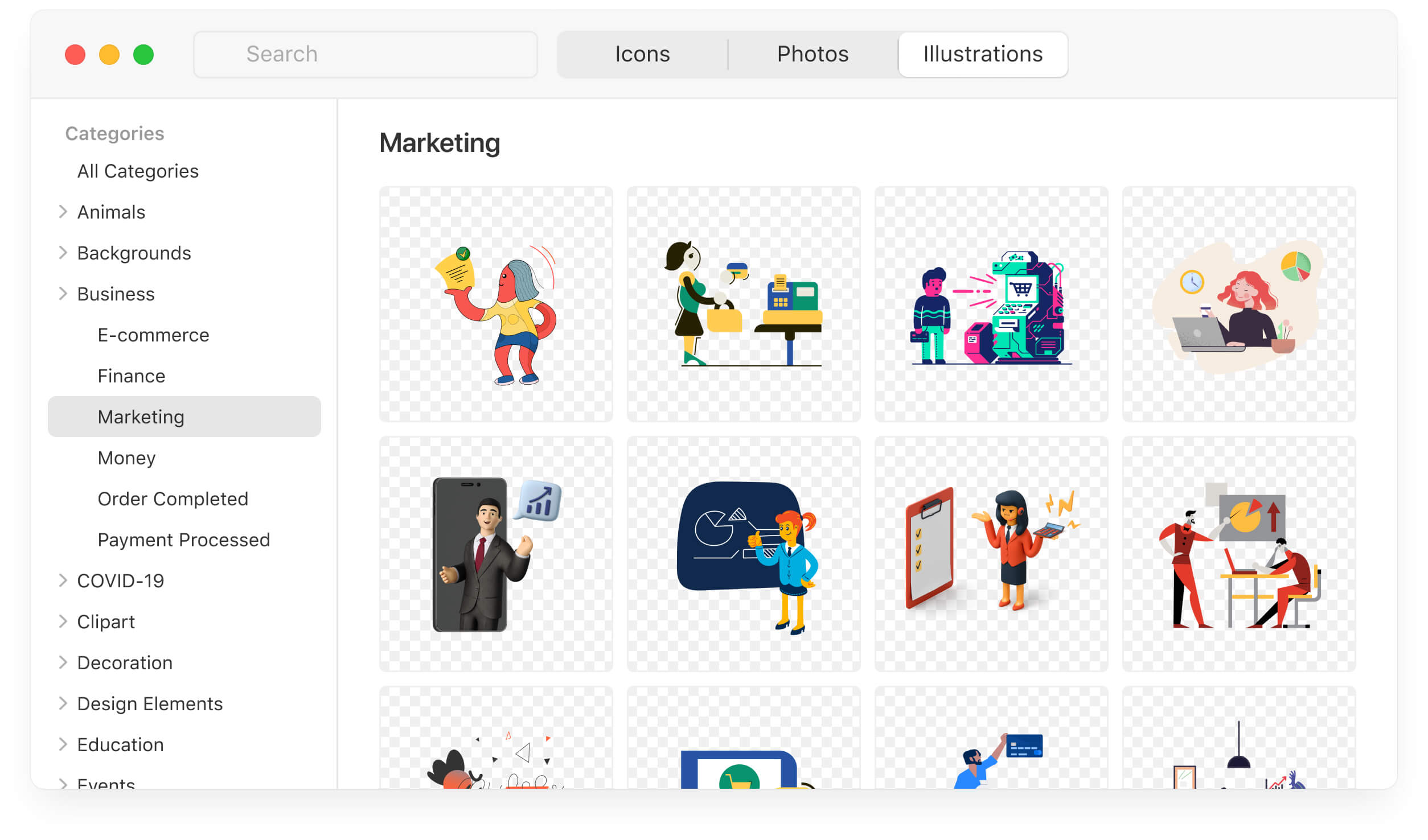Pichon for macOS illustrationstab