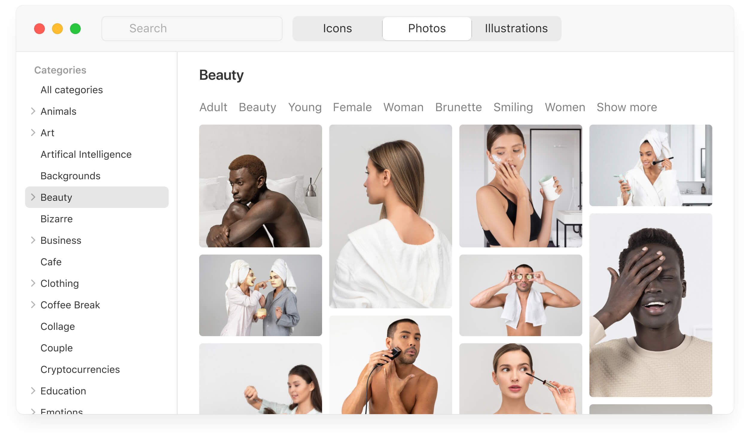 Pichon for macOS photos tab