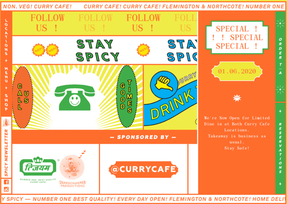 Example of weird color and font combinations